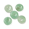 Natural Green Aventurine Donut/Pi Disc Charms G-G142-01P-1