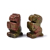 Natural Unakite Horse Figurine DJEW-N005-01H-1