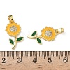 Brass Micro Pave Cubic Zirconia Pendants KK-F924-15G-3