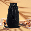 Flocking Fibre Drawstring Backpacks with PU Leather Straps and Alloy Clasps ABAG-WH20019-02C-7