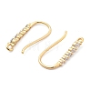 Brass Micro Pave Clear Cubic Zirconia Earring Hooks KK-G516-06G-2