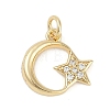 Rack Plating Brass Micro Pave Cubic Zirconia Pendants KK-H509-02G-01-1