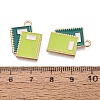 Alloy Enamel Pendants ENAM-Q004-01KCG-16-3