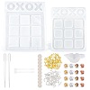 DIY Tic Tac Toe Board Game Silicone Molds Kits DIY-OC0003-55-2