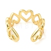 Rack Plating Brass Open Cuff Ring  for Women RJEW-Q770-30G-2