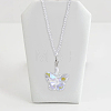 Butterfly Glass Car Hanging Pendant HJEW-DC0001-04-6