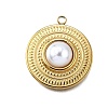 Plastic Pearl Pendants STAS-Q360-03D-G-1