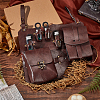 Retro PU Leather Magic Potions Belt Pouch Waist Bags AJEW-WH0270-362-4