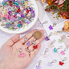 96Pcs 12 Colors Butterfly Glass Pendants HJEW-HS00002-3