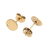 Ion Plating(IP) 304 Stainless Steel Stud Earring Findings STAS-P198-25-8mm-G-2