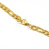 Fashionable 304 Stainless Steel Figaro Chain Necklaces for Men STAS-A028-N016G-3