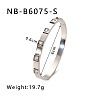 304 Stainless Steel Pave Cubic Zirconia Bangles FS-WG09E60-09-1