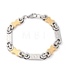 201 Stainless Steel Link  Chain Bracelets BJEW-B078-156GP-2