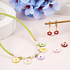24Pcs 12 Colors Frosted Painted Colored Alloy Pendants FIND-TA0003-24-7