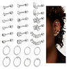 13 Pairs 13 Styles Stainless Steel Micro Pave Clear Cubic Zirconia Cartilage Earring Sets EJEW-PH0001-57-1