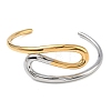 Two Tone 304 Stainless Steel Cuff Bangles for Women BJEW-F540-01GP-2