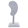 Ear Shaped Velvet & Wood Earrings Display Stands ODIS-WH0061-68A-1