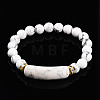 Natural Howlite Beads Stretch Bracelets BJEW-T022-04O-2