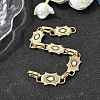 Brass Micro Pave Cubic Zirconia Link Chain Bracelets for Women BJEW-H639-13G-3