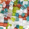 4 Colors Christmas 2-Hole Square Glass Seed Beads SEED-X0058-10-2
