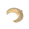 Brass Micro Pave Clear Cubic Zirconia Pendants CU-CBAC53C-05G-2