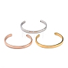 Ion Plating(IP) 304 Stainless Steel Cuff Bangles STAS-C023-03-1
