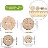 240Pcs 4 Styles 2-Hole Flat Round Coconut Buttons BUTT-CA0001-10-2