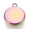 Ion Plating(IP) 304 Stainless Steel Pendant Cabochon Settings STAS-K202-03D-M-2