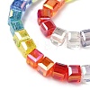 Electroplate Transparent Glass Beads Strands EGLA-K015-14A-3