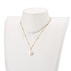 Natural Baroque Pearl Keshi Pearl Pendant Necklaces NJEW-JN03372-02-4