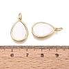 Natural White Shell Pendants KK-Q072-01G-3
