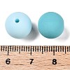 Rubberized Style Imitated Silicone Acrylic Beads MACR-T048-01B-12-3