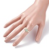 Natural Green Aventurine Wire Wrapped Finger Ring RJEW-TA00022-03-2