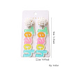 Back to School Acrylic Dangle Stud Earrings FS-WGAA197-03-1