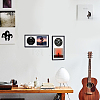Wooden CD Display Stands with Glass ODIS-WH0108-098-5