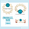 10Pcs Round Wood Beaded Napkin Rings HJEW-PH02431-01-2