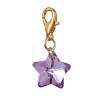 Electroplate Glass Star Pendant Decoration HJEW-JM01583-01-3