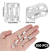 300Pcs Aluminum Dreadlocks Beads Hair Decoration ALUM-PA0001-01S-2