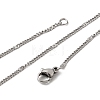 12Pcs 1.8MM 304 Stainless Steel Textured Twisted Chain Necklaces for Men Women NJEW-H093-20P-02-5