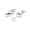 Anti-Tarnish 925 Sterling Silver Lobster Claw Clasps STER-N016-38P-2