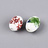 Printed Handmade Porcelain Beads PORC-Q007-13C-3