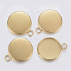 304 Stainless Steel Pendant Cabochon Settings STAS-F160-46G-07-1