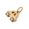 304 Stainless Steel Rhinestone Pendants RB-CBAC900-11G-2