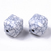 Crackle Opaque Acrylic Beads CACR-N003-14-2