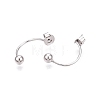 Anti-Tarnish Rhodium Plated 925 Sterling Silver Friction Ear Nuts STER-N016-28P-3