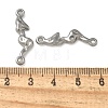 Anti-Tarnish 304 Stainless Steel Textured Irregular Stick Connector Charms STAS-Q334-63P-3