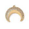 Brass Micro Pave Clear Cubic Zirconia Pendants CU-CBAC53C-05G-1