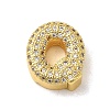 Brass Micro Pave Clear Cubic Zirconia Charms ZIRC-C009-01G-Q-1