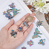 14Pcs 7 Style Plated Alloy Pendants FIND-CA0005-70-3