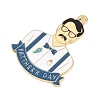 Father's Day Alloy Enamel Pendants FIND-E054-05B-2